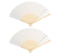 2 Pcs Folding Fans,Handheld Fans,Hand Fans,Silk Fabric Fan,Bamboo Fans with Tassel and Fan Bag for Birthday Gifts Dancing Cosplay Wedding Party Props Decoration,Wedding Fan 21CM