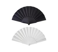 2 PCS Folding Hand Fans Set, Chinese Spanish Fabric Handheld Fans, Kung Fu Tai Chi Classic Oriental Fan for Preference Cosplay Props Dancing Wedding Summer Party Home Decorations Birthday Gifts