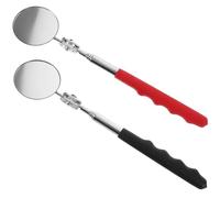 2 Pcs Folding Telescopic Inspection Mirror 50mm Swivel Reflector