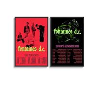 2 PCS Fontaines Europe Summer Tour D.C. Dates 2025 Poster for Room Aesthetic Canvas Wall Art Bedroom Decor Posters 12x18inch(30x45cm)