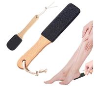 2 pcs Foot Files and Pumice Stone Set for Hard Skin - Premium Beech Wood & Silicon Carbide for Smooth Feet and Hands