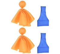 2 Pcs Football Game Penalty Flags With Bean Bags, 7.9 In Polyester, Easy Grip Wear-Resistant Referee Gear