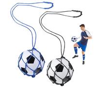 2 Pcs Football On A String Solo Football Kick Trainer Ball On String for Kids Kick Up Practice Soccer Juggling Trainer Soccer Ball Net Kicker Solo Soccers Trainers Practice Training Aid Soccers Return