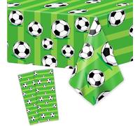 2 PCS Football Table Cloth 130 * 220cm, Football Pattern Tablecloth Printed Sports Table Covers for Football Event, Football Theme Party Supplies Set Football Birthday Party Decorations.