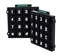 2 Pcs For 4X4 For Matrix Keypad Module 16 Keys | ABS Material, 76X76mm Compact Size, Row-column Scanning, 4 Mounting Holes, For Ideal For Electronics Projects