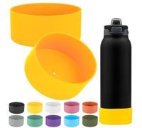 2 PCS for Ello Pop Water Bottle Boot, Silicone Bottom for llo Pop 32oz Water Bottle, for Ello Pop Stainless Steel Water Bottle Accessories Avoid Scratches and Noise (Yellow, 320z)