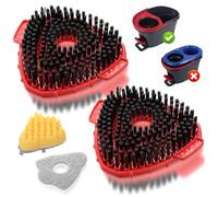 2 Pcs for Vileda Mop Scrubber Head Compatible with Vileda Turbo Mop Head Replacement Scrubbing Brush, Spin Mops Scrubber Head Replacement Brush for Bathroom Kitchen Swimming Pools Patio Cleaning