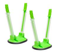 2 Pcs Freezer Bag Holder Stand Adjustable Plastic Sandwich Baggy Rack Holder Prep Bag (Green)