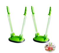 2 PCS Freezer Bag Holder Stand, Baggy Rack Holder for Food Prep Bag, Food Bag Holder Stand, Ziplock Bag Holder Stand, Baggy Racks, Adjustable Sandwich Bag Stand Holders for Kitchen (Green)