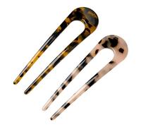 2 Pcs French Hair Pins U Shape 2 Prong Hair Pins Updo Chignon Pins for Women