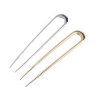 2 PCS French U Shaped Hair Pins, Elegant Metal Hair Pin for Updos and Chignons, Perfect Hair Styling Accessory for Women and Girls