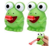 2 Pcs Frog Fidget Toy, Stress Relief and Sensory Stimulation Tool, Portable Plastic Frogs for Office and Study Environments, Squishy Frog Toys for Adult Relaxation