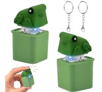 2 Pcs Frog Toy, Stress Relief Sensory Toys for Adults and, Portable Desk Toy with Fun Frog Design, Compact 7x5.5 cm Size for Office and Commute Use, Plastic Pop-Up Engaging Frog Toys