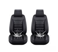 2 Pcs Front Car Seat Covers for Opel Crossland X 2017-2024, Waterproof Breathable Pu Leather Easy to Fit for Most Cars All Seasons(Black)
