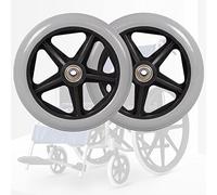 2 Pcs Front Castor Wheels, 6" 7" 8" Replacement Wheel For Wheelchairs, Solid, 5/16" (8 Mm) Bearing, Lightweight Caster, Replacement Wheels For Many Standard Wheelchairs Rollators.