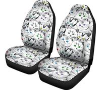 2 Pcs Front Seats Cushion Cover Comfortable Bucket Seats Covers Non-Slip Car Seat Protector Universal Fit Car Suv Mpv Cats Galore Pair Of Micro