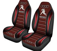 2 Pcs Front Seats Cushion Cover Elasticity Car Seat Protector Dirty-Proof Bucket Seats Covers Universal Fit Sedan Mpv Suv Ice Hockey Ad Heart Boy