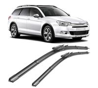 2 Pcs Front Windshield Wiper Blades for Citroen C5 2008-2017 28"+22" - All-Season Aerodynamic Wiper Blade Set Frame Rubber