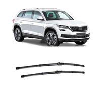 2 Pcs Front Windshield Wiper Blades for Skoda Kodiaq 2016-2023 24"+21" - All-Season Aerodynamic Wiper Blade Set Frame Rubber