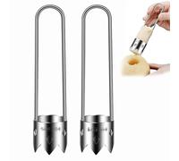 2 PCS Fruit and Vegetable Corer Tool, Red Bell Pepper Seed Corer, Apple Core Remover, Kitchen Stainless Steel Gadgets, for Apple, Pear and Bell Pepper (2pcs)