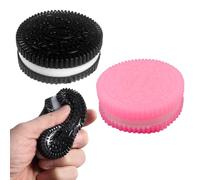 2 PCS Fufu Squishy,Black and Pink Taba Squishy Oreo,Food Shape Taba Squishy Oreo Big,Oreo Squishy Toy,Ultra Soft Decompression Squishy Toys,Biscuit Stress Relief,Perfect for Kids And Adults