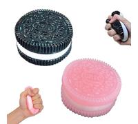2 PCS Fufu Squishy, Oreo Squishy, Squishy Oreo, Taba Squishy, Ultra Soft Decompression Toy, Biscuit Stress Relief, Food Shape Pinching Simulation, Perfect for Kids and Adults