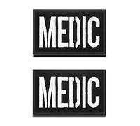 2 Pcs Full Embroidered Medic EMT Medic Medical First Aid Patch (3.15x2 inch)- Perfect for First Aid Pouch, EMT, EMS, Trauma, Medical, Paramedic, First Response Rescue Kit, Tactical Activities