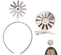 2 PCS Funkycharmlab Loading Creative Headband,Loading Creative Headband/Hairpin,Funny Brain Quirky Brain Loading Design,Rotatable Loading Headbands Hair Clip Gift