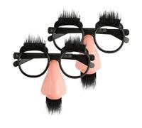 2 Pcs Funny Disguise Glasses with Mustache Big Nose Eyebrows,Novelty Groucho Marx Eyeglasses for Halloween Cosplay Birthday Party Costume Fancy Dress Decorative Glasses