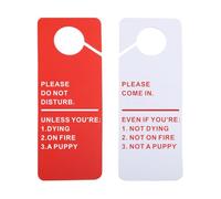 2 PCS Funny Double Side Do Not Disturb/Come In Sign Work Door Hanger Door Sign for Office Home (unless even UK)