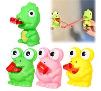 2 PCS Funny Frog Squeeze Toy,Fr-og Stress Toys,Funny Frog Tongue T-oy,Ton-gue Popping Squ-eeze Sensory Toys,Dinosaurs Sq-ueeze Toy,Adult Desk Fidget Pet Toy-s,Tongue Out Squeeze Toy(Random)