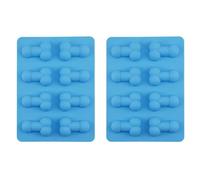 2 Pcs Funny Shape Chocolate Molds,Pink Silicone Molds Cake Baking Pan for DIY Mousse Chocolate Soap Cake,Silicone Mold for Baking,Candy Mold,Novelty Ice Cube Trays for Party Decorations (Blue)