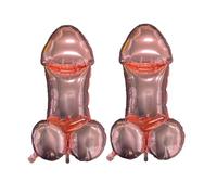 2 Pcs Funny Shape Innovative Prank Bachelor Bachelorette Party Balloon Inflatable Balloon Hen Game Bridal Shower Photography Prop Birthday Parties Engagement Gift Decoration Wedding Toy Set D26