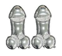 2 Pcs Funny Shape Innovative Prank Bachelor Bachelorette Party Balloon Inflatable Balloon Hen Game Bridal Shower Photography Prop Birthday Parties Engagement Gift Decoration Wedding Toy Set D25