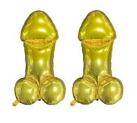 2 Pcs Funny Shape Innovative Prank Bachelor Bachelorette Party Balloon Inflatable Balloon Hen Game Bridal Shower Photography Prop Birthday Parties Engagement Gift Decoration Wedding Toy Set D22