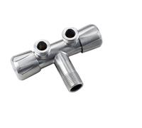 2 PCS G1/2 Stainless Steel Triangle Valve One Into Two Out Double Water Control Angle Toilet Inlet Switch Faucet for Faucet