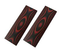 2 pcs G10 Knife Scales Handle Material,Knifemakers Sword DIY Slabs Grips Micarta Slab Material (Black&Red)