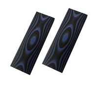 2 pcs G10 Knife Scales Handle Material,Knifemakers Sword DIY Slabs Grips Micarta Slab Material (Black&Blue)