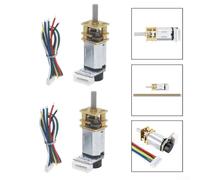 2 Pcs GA12-N20 6V DC Geared Motor with Encoder - High Torque Metal Gearwheel for DIY Robotics, RC Car Modules, 3mm D-Shaft, 150-3000RPM(3000RPM)