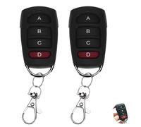 2 Pcs Garage Door Remote Control, Universal Garage Door Remote Key Fob 433Mhz Remote Controls, Wireless Cloning Electric Garage Opener Copy Remote Control Keychain 433 MHz Duplicator with 4 Button