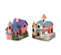 2 Pcs Garden Miniature Ornaments, Fairy Garden Ornaments Outdoor, Waterproof Resin Fairy Gardens Accessories, Miniature Accessories Supplies, Micro Landscape DIY for Kids