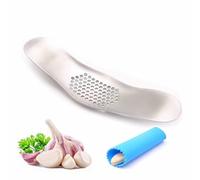 2 Pcs Garlic Rocker Crusher Mincer Press Dishwasher Safe, Stainless Steel Garlic Crusher Press