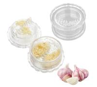 2 Pcs Garlic Twist Mincer Set, a 18 Teeth Rotary Chopper Box with Large