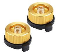 2 Pcs Gas Adapter Safe Durable Gas Stove Adapter Stove Connection Outdoor Camping Gas Bottle Adaptor for Butane Canister to Screw Gas Cartridge