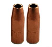 2 Pcs Gas Nozzle 401-4-50 for Tough Lock MIG Welding Torches, Brass Welding Nozzles with 1/2-Inch Orifice and 2-7/8-Inch Length, Compatible with Tregaskiss