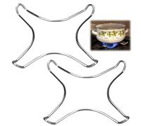 2 PCS Gas Ring Reducer, Stainless Steel Gas Hob Pan Support, Universal Stove Top Grates, Pot Trivets Wok Support Rack Cross for Espresso Maker Coffee Maker Oven Kitchen, 10cm*10.3cm