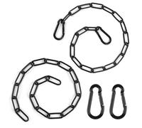 2 pcs Gate Chain Lock, 20 Inch Gate Link Chain Lock with Both-Ended Carabiners, Metal Security Chain Link Gate Latches for Outdoor Gate, Fences, Pet Cages, Cow Corral Supplies