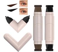 2 Pcs Gel Eyeliner Stamp Set,Winged Eyeliner Stamp,Long-Lasting Waterproof Smudge Proof Long Lasting Liquid Eye Liner,Winged Eye Liner Stamp for Beginners Women (Black+Brown)