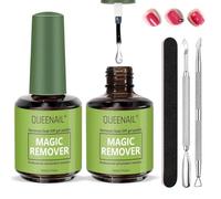 2 Pcs Gel Nail Polish Remover, Professional Gel Polish Remover, Nail remover kit, Easy to remove nail polish in 3-5 minutes, Quickly Removal, Gentle on Nails, green