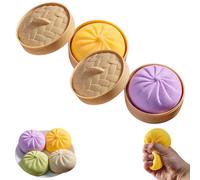 2 PCS Giant Mystery Dumpling Squishy, Jumbo Dumpling Squishy Toy With Steamer Box, Dumpling Squishy Soft Squeeze Decompression Doug For Adults & Kids